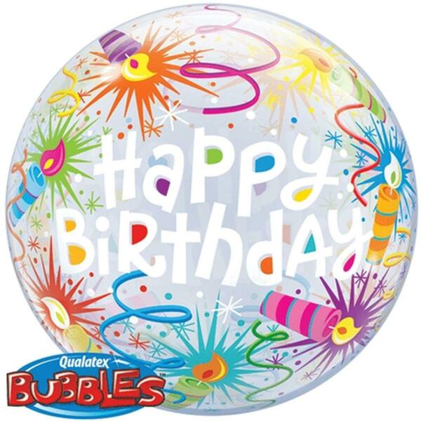 Loftus International 22 in. Birthday Lit Candles Bubble Balloon, 5PK Q1-6658